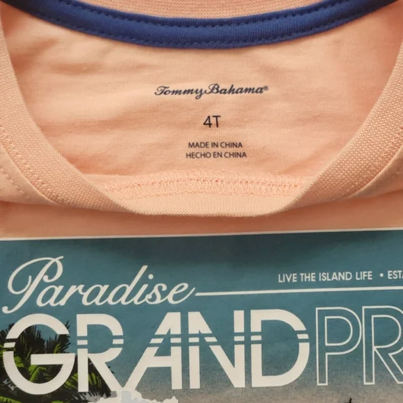 Tommy Bahama Boys Set 3-pieces Button Down Shirt Graphic T-Shirt & Shorts Size 4 - Picture 7 of 16